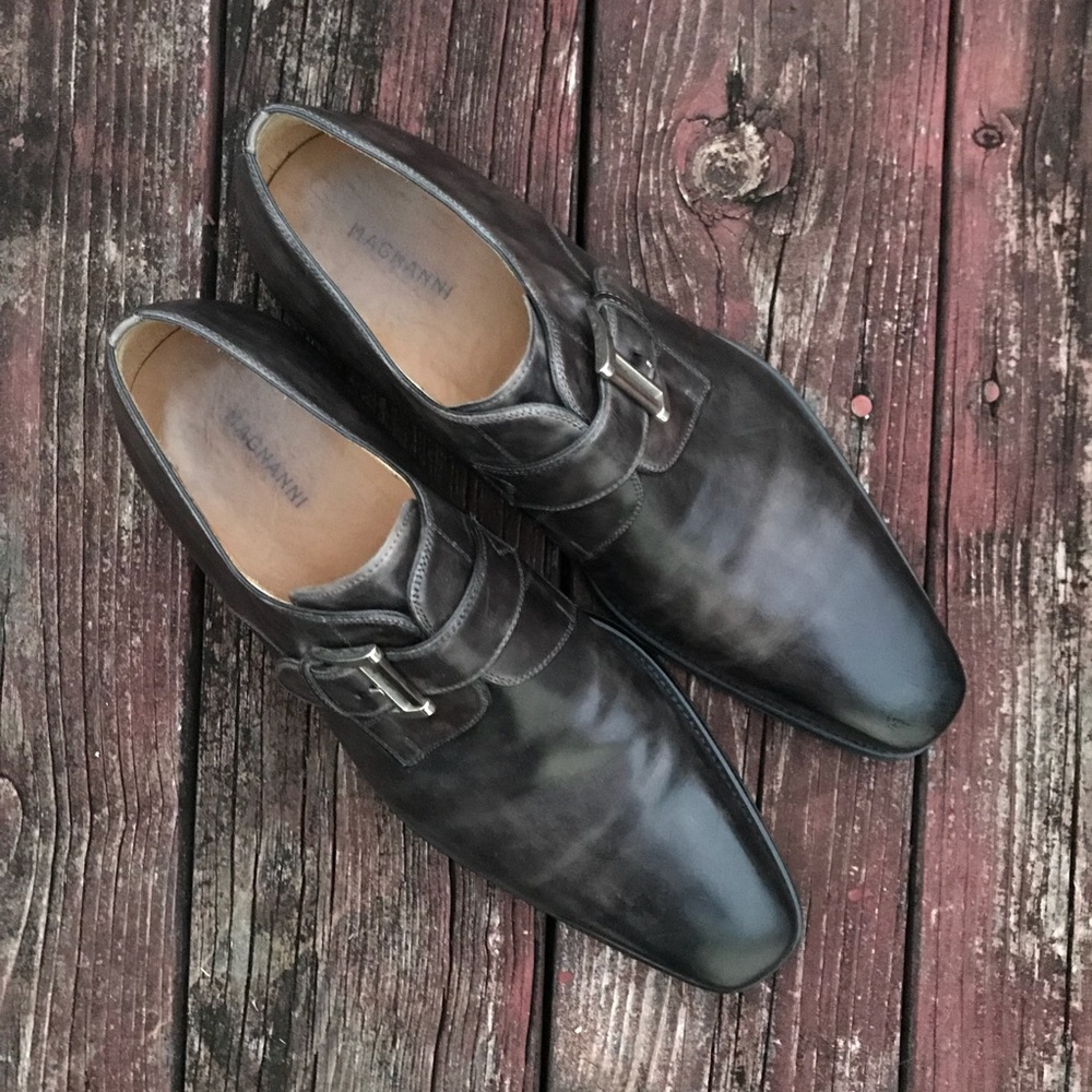 Magnanni Marco Single Monk Catalux Gray Dress shoe